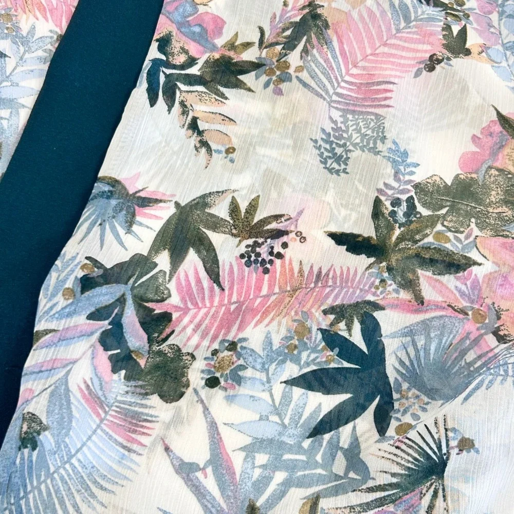 Xhilaration Women Floral Print Kimono Robe M/L‎ Sheer Lightweight